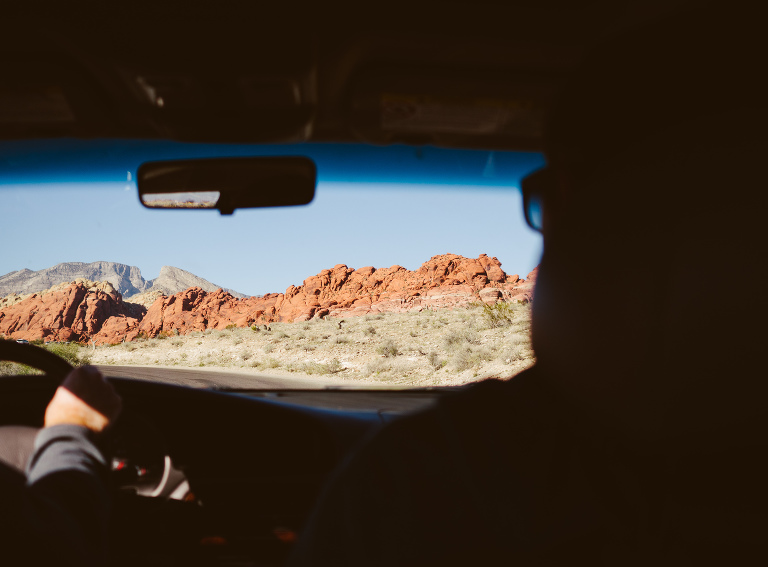 desert views from the car window