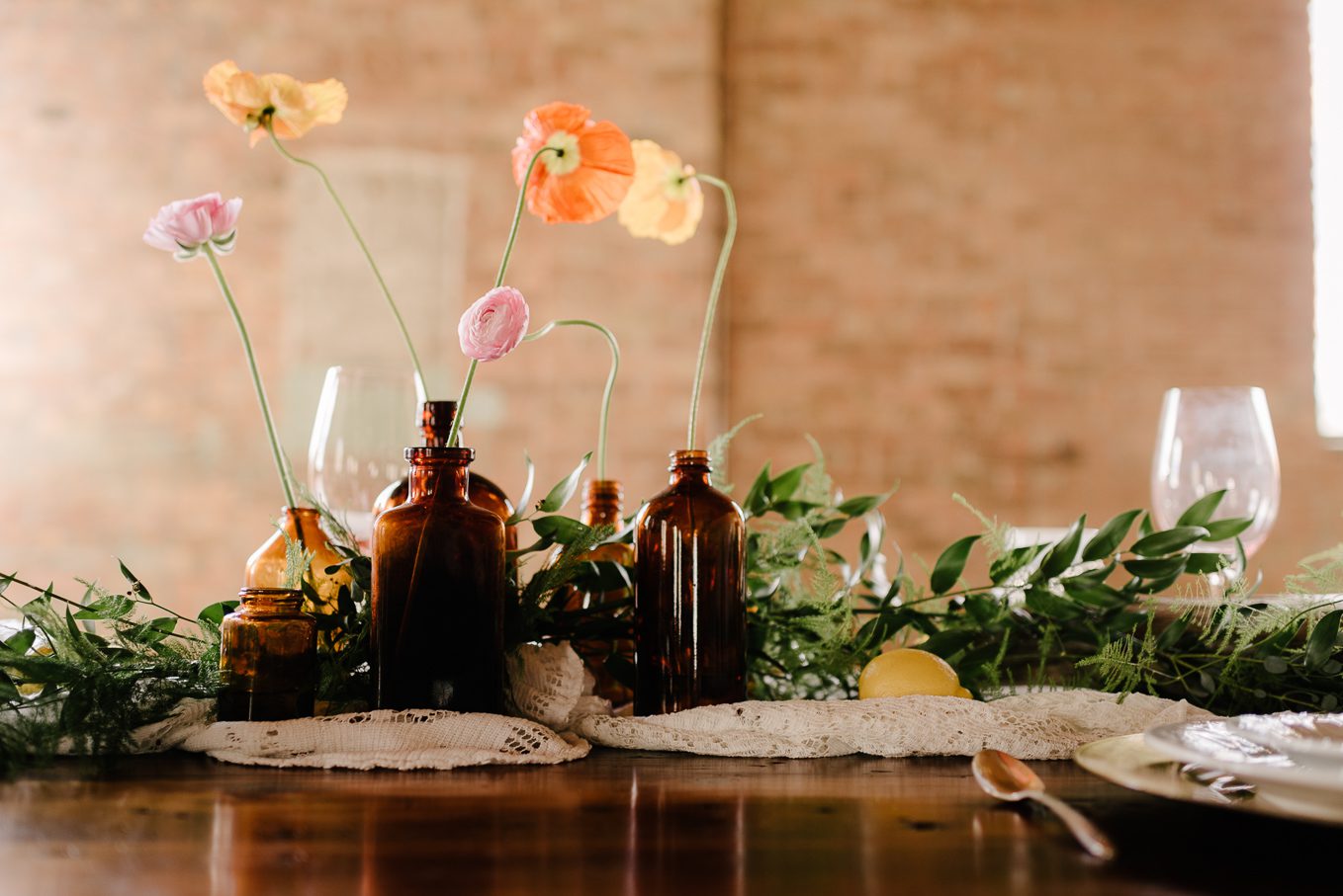 a la crate harvest table for small wedding