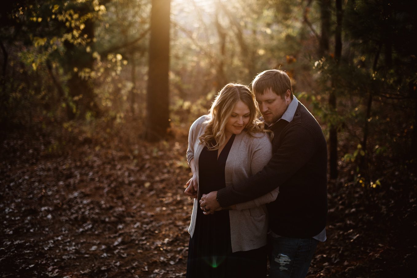 couple in wisconsin forest