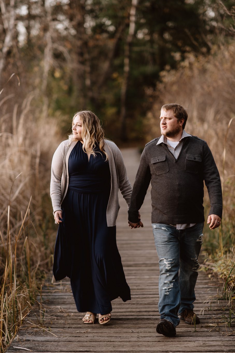couple on wisconsin nature trail