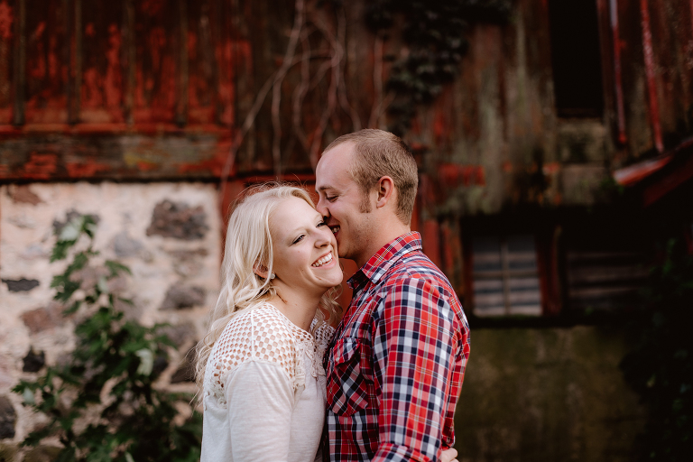 Fiance wishpering in ear.