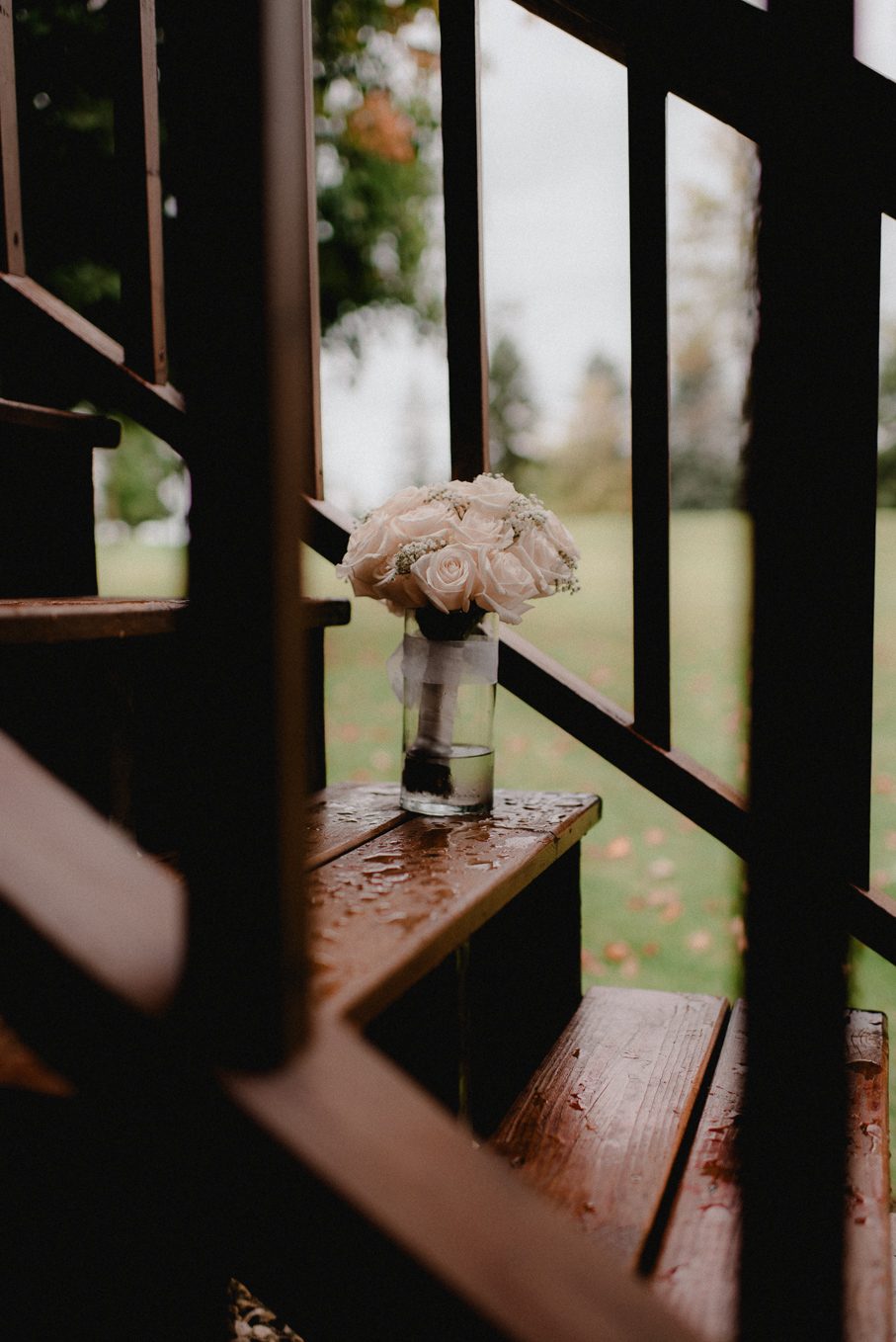 Rainy wedding in Pepin.