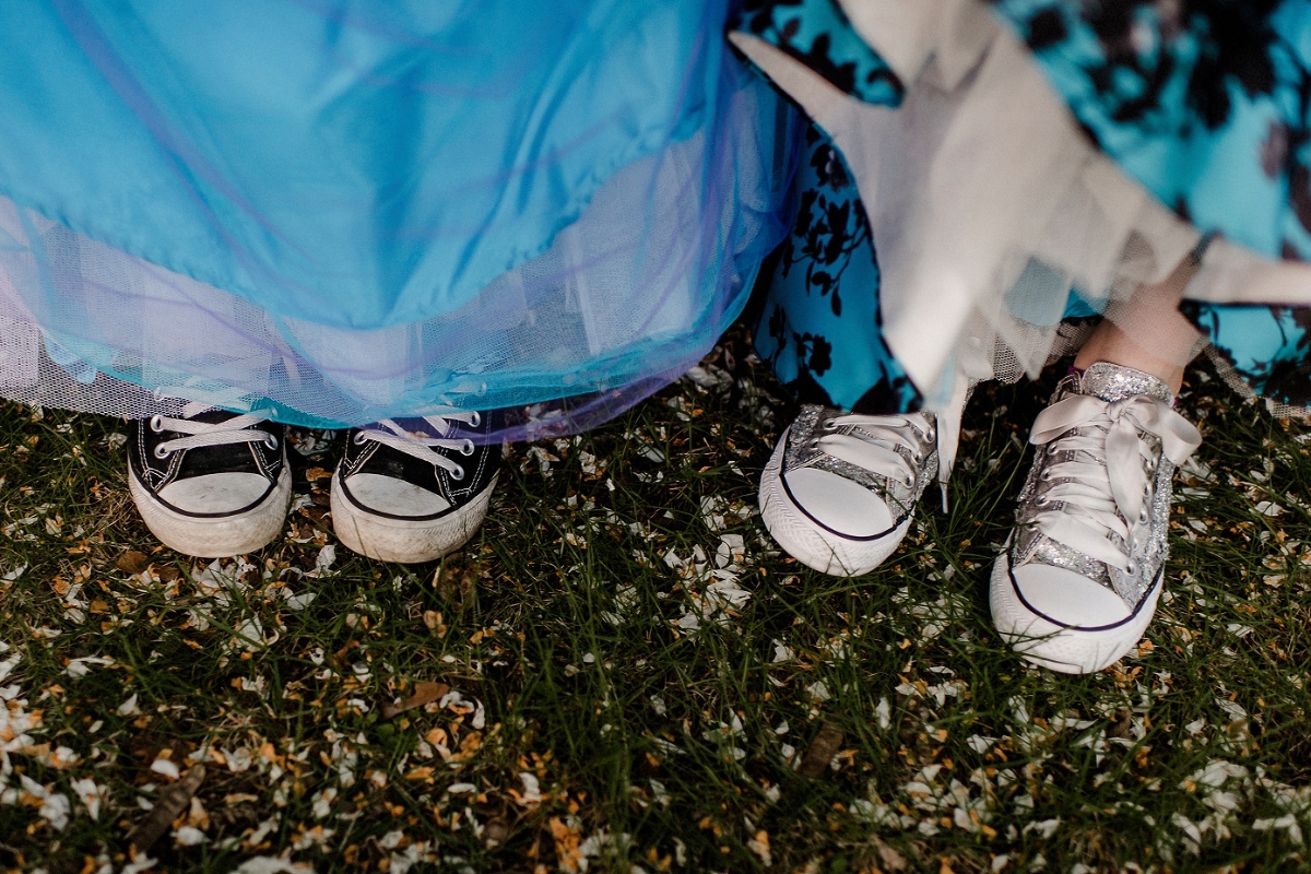 Converse shoes and prom dresses