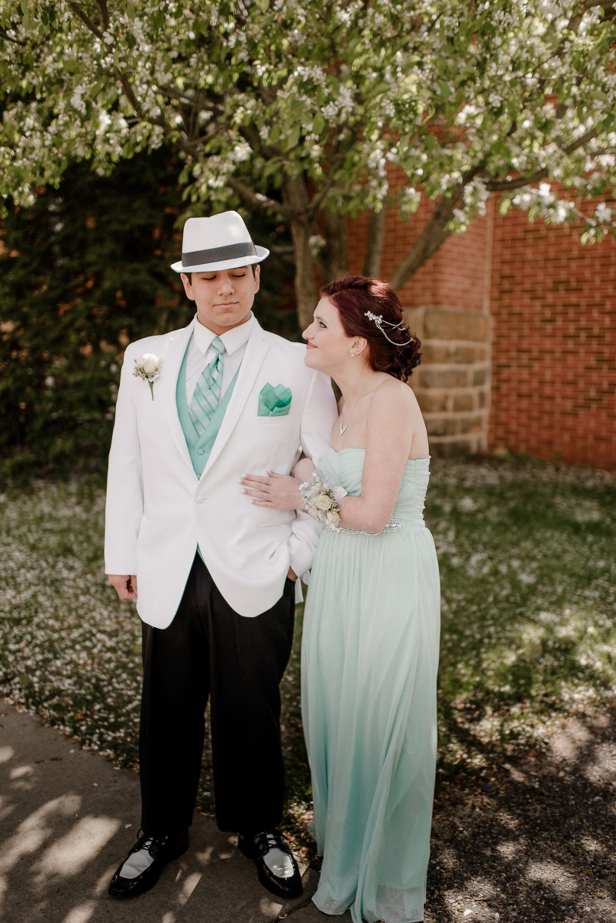 Gangster prom outfit at Al Ringling Mansion
