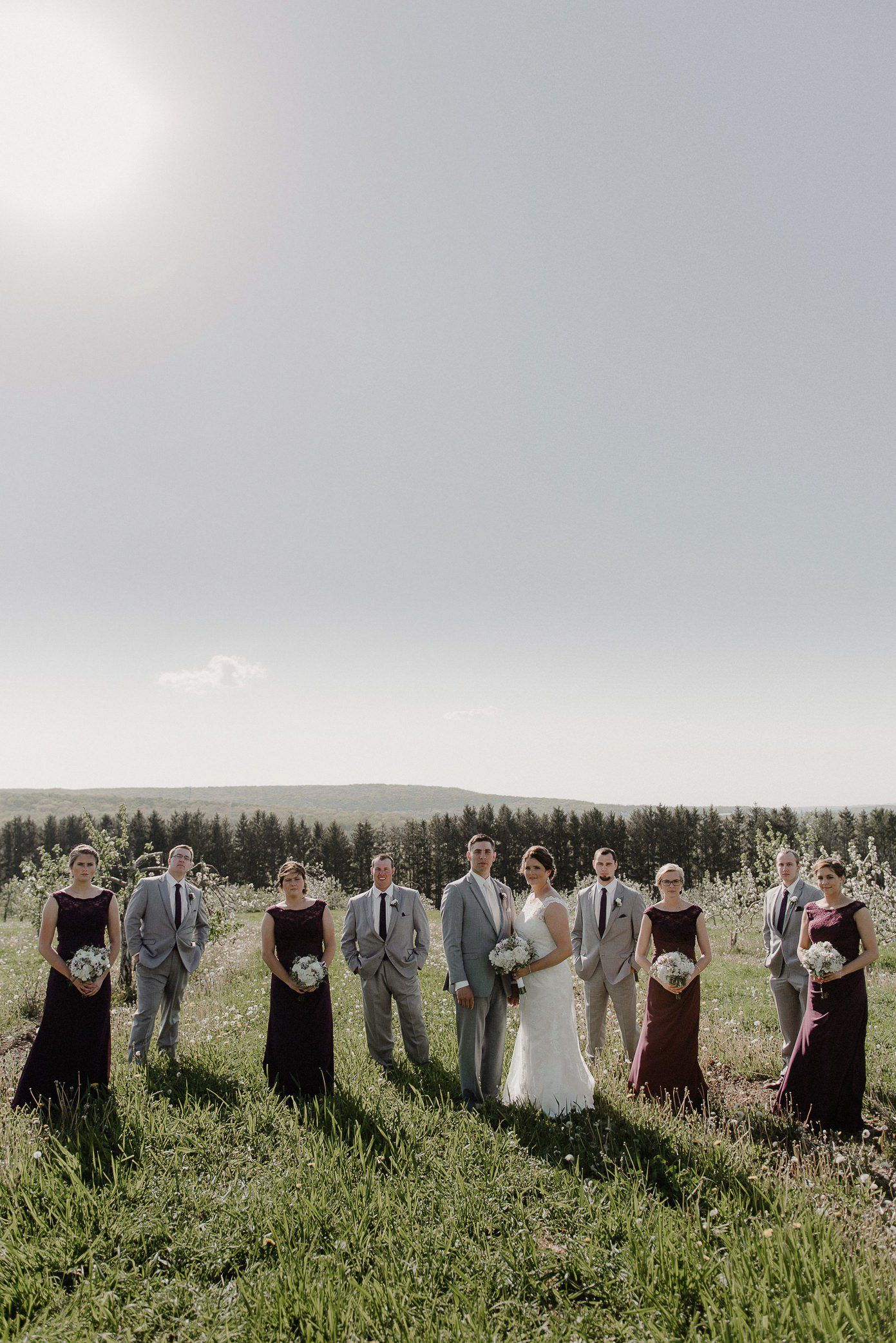 Ski Hi Apple Orchard Wedding party photos