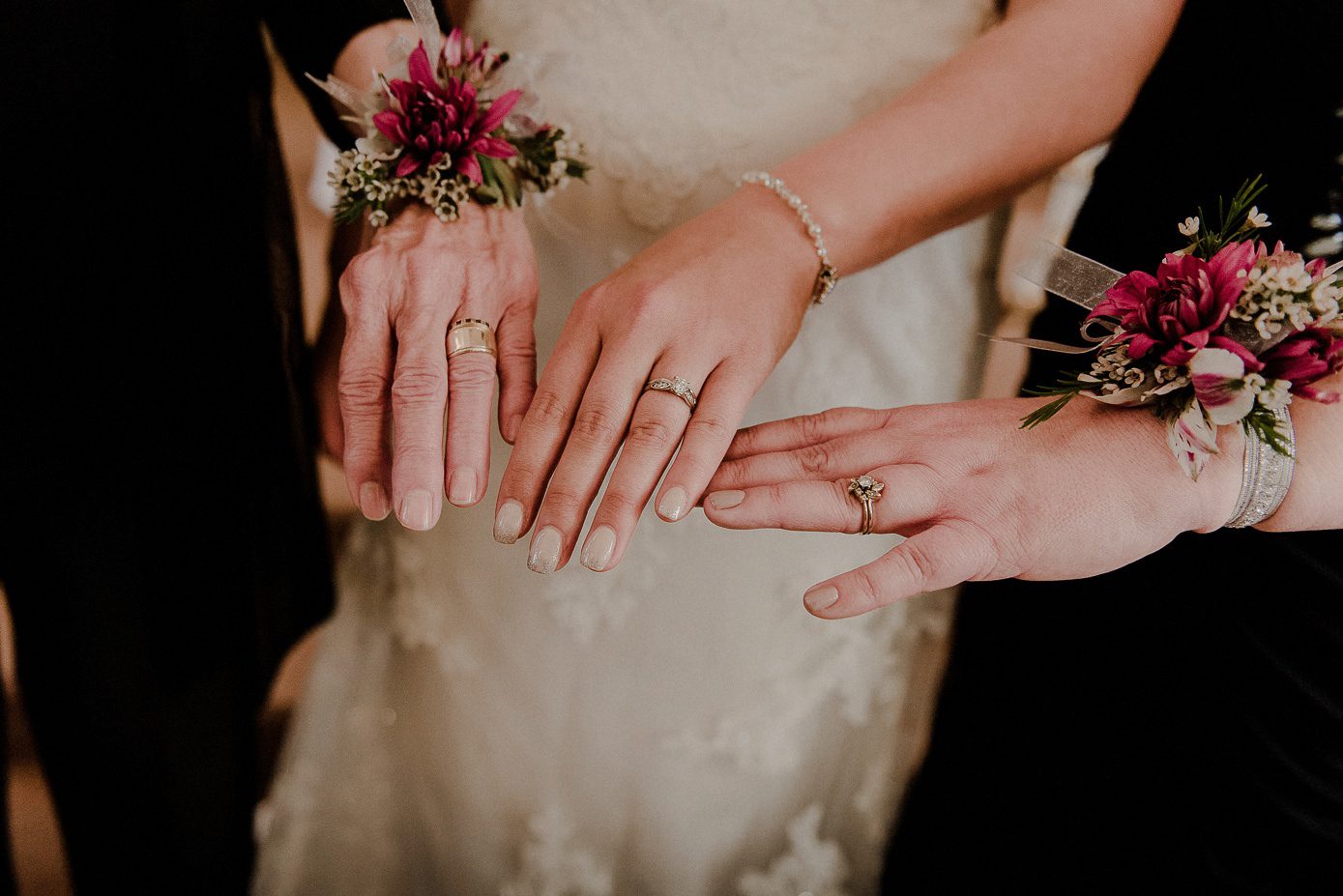 Wedding rings of three generations