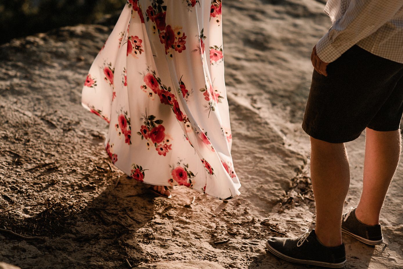 flowy skirt on top of sunset rock