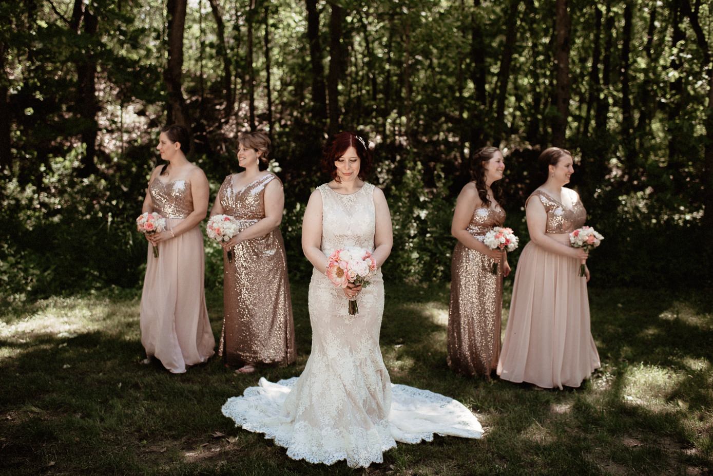 Brid and bridesmaid bridal portraits