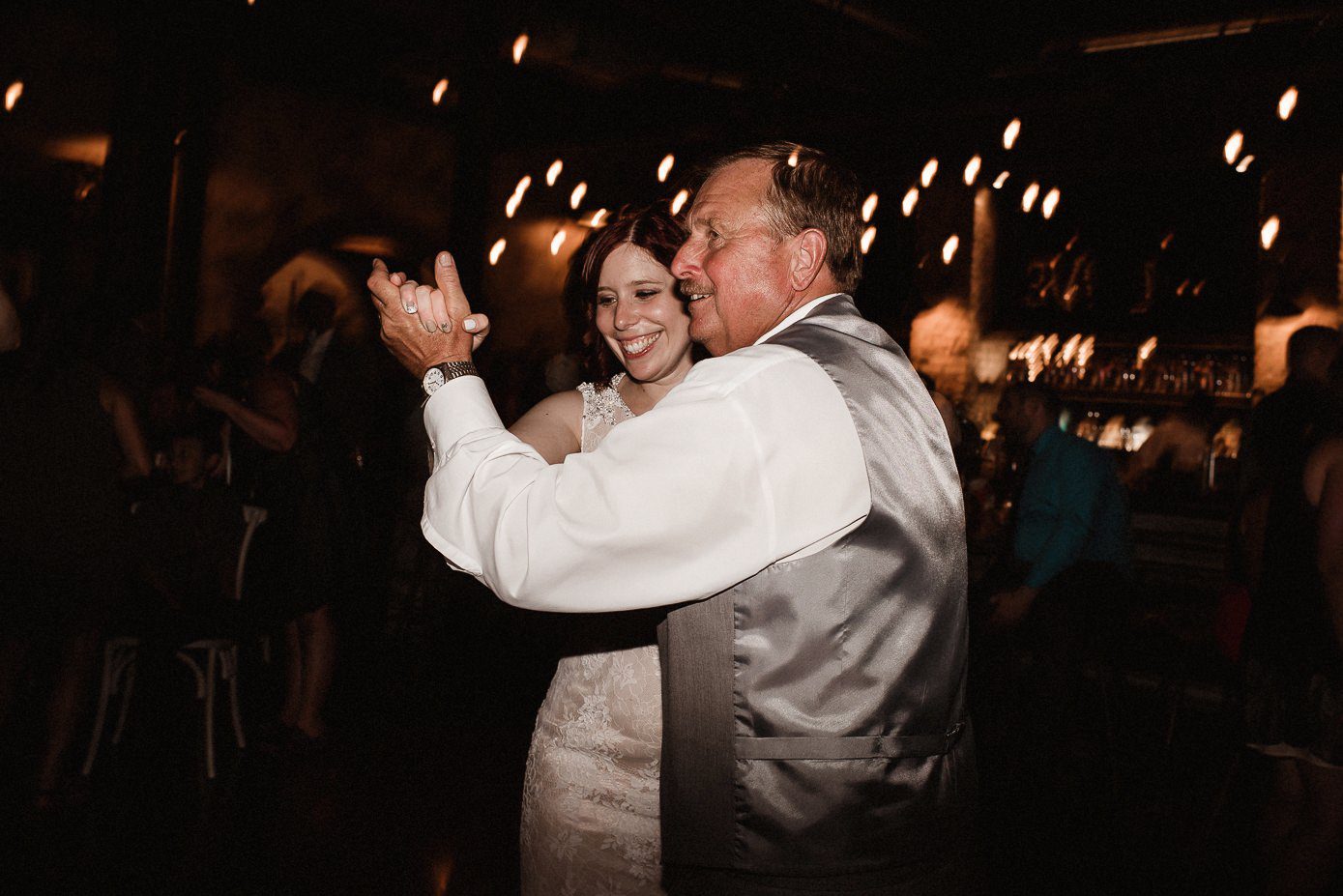 Bridge dancing with her father