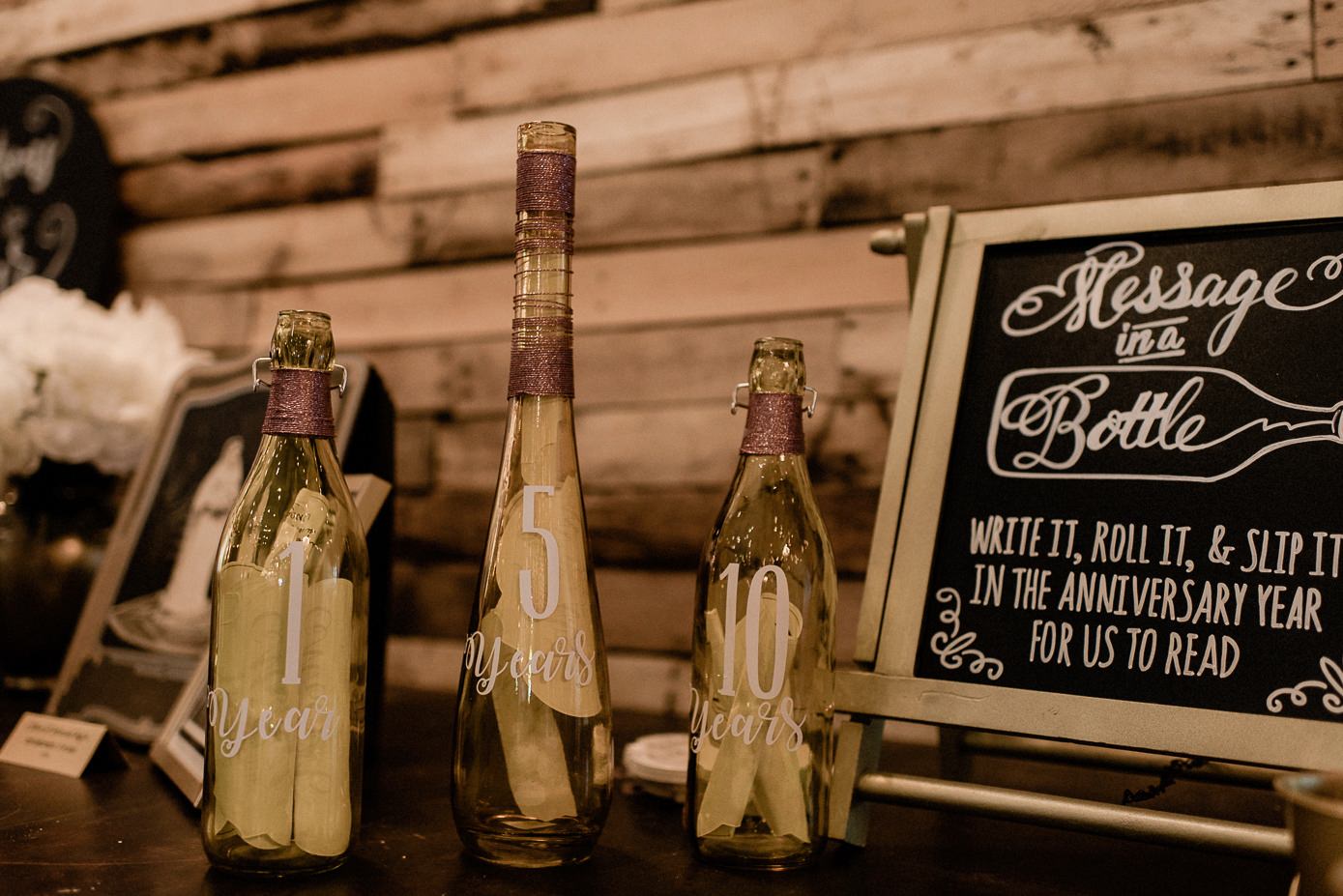 Anniversary notes to the bride and groom