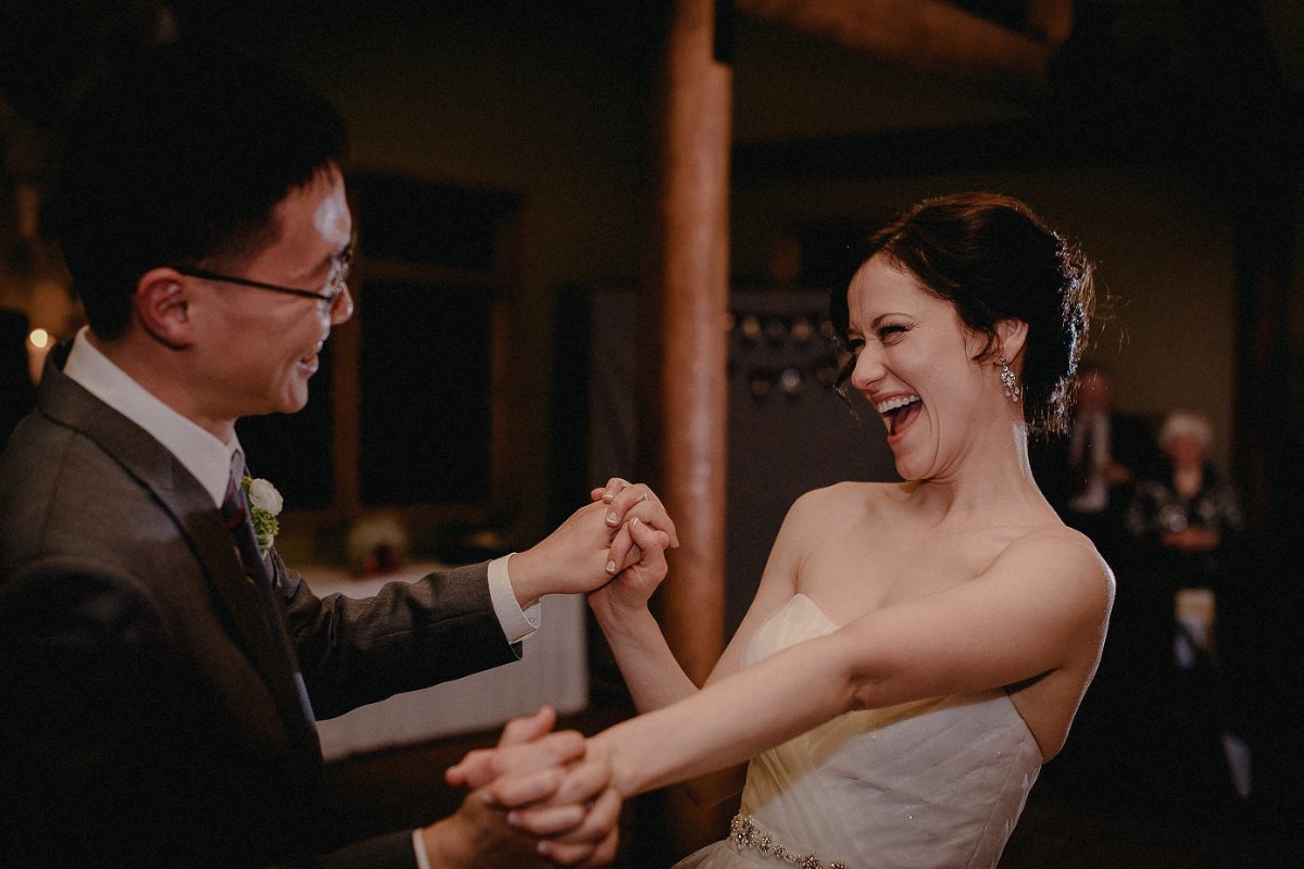 Bride and groom's first dance at Wild Rock Wisconsin Dells