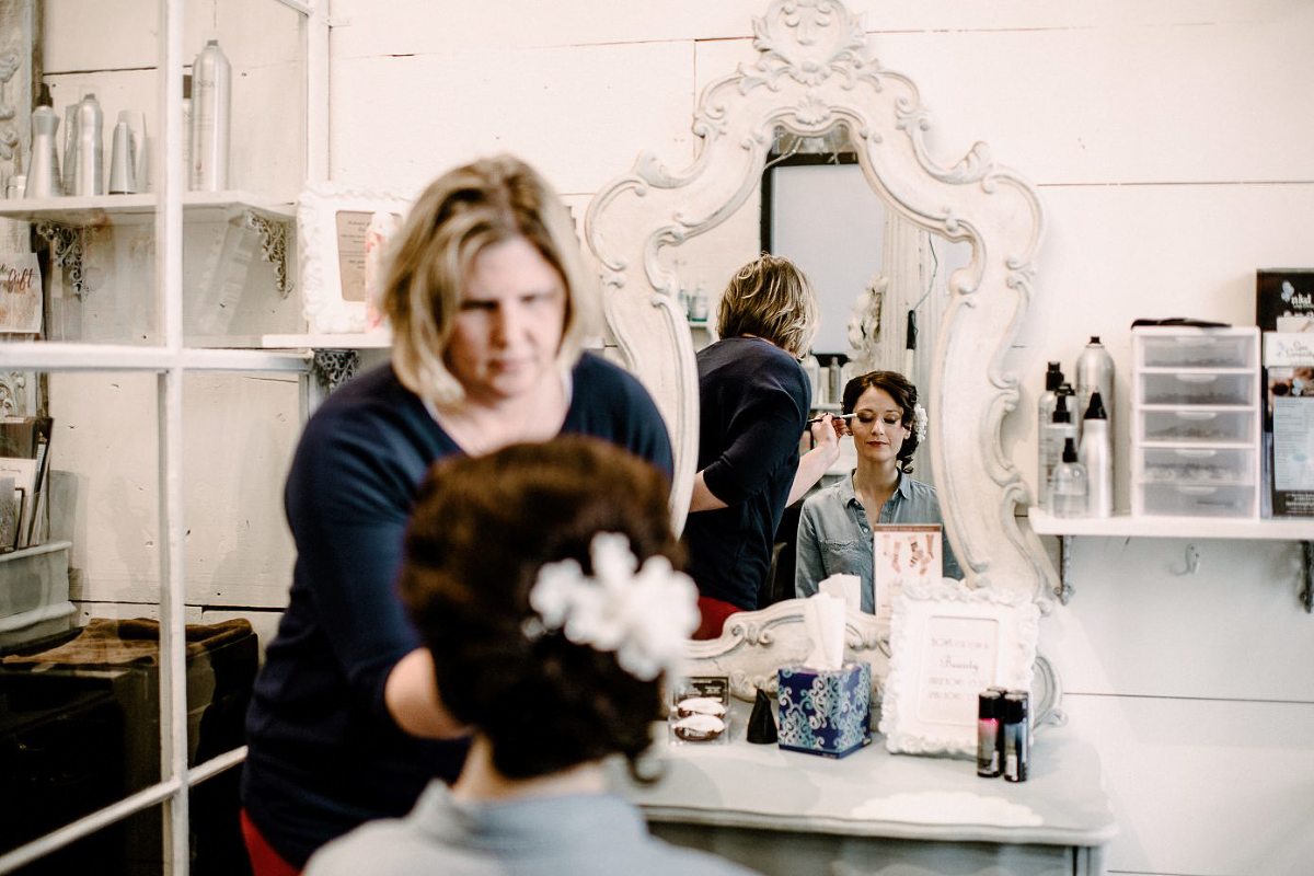 Wedding hair and makeup in Baraboo