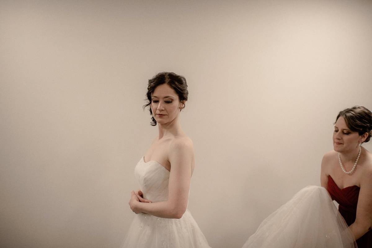 bride in her stunning gown from vera's bridal