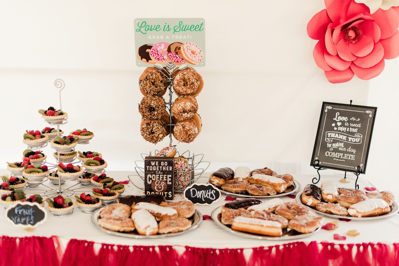 Doughnut table at WI Dells wedding