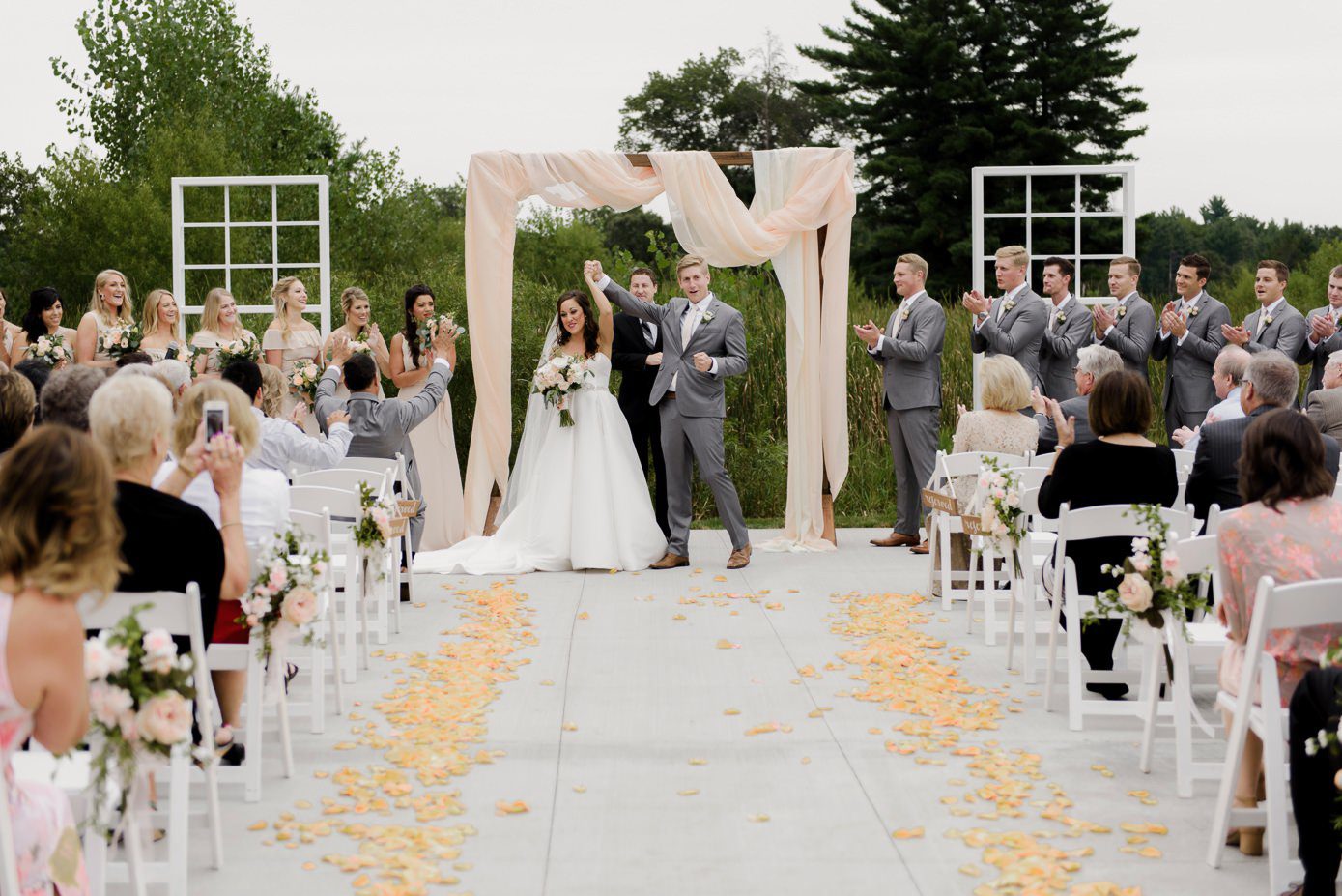 Couple getting married at Chapel on the Green Chula Vista Resort.