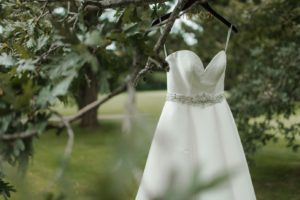 Vera's bridal gown at Chula Vista wedding.