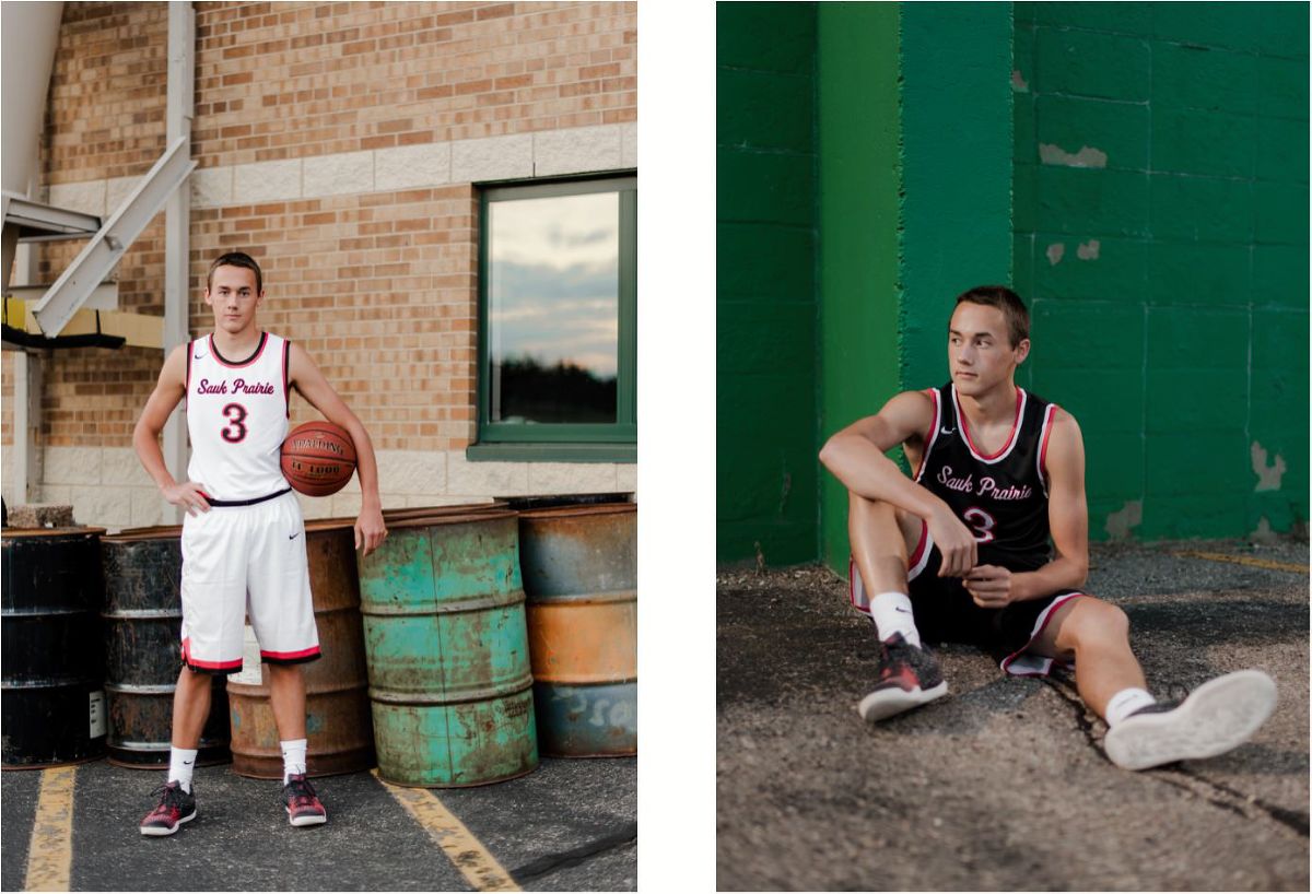 Sauk Prairie basketball senior portraits
