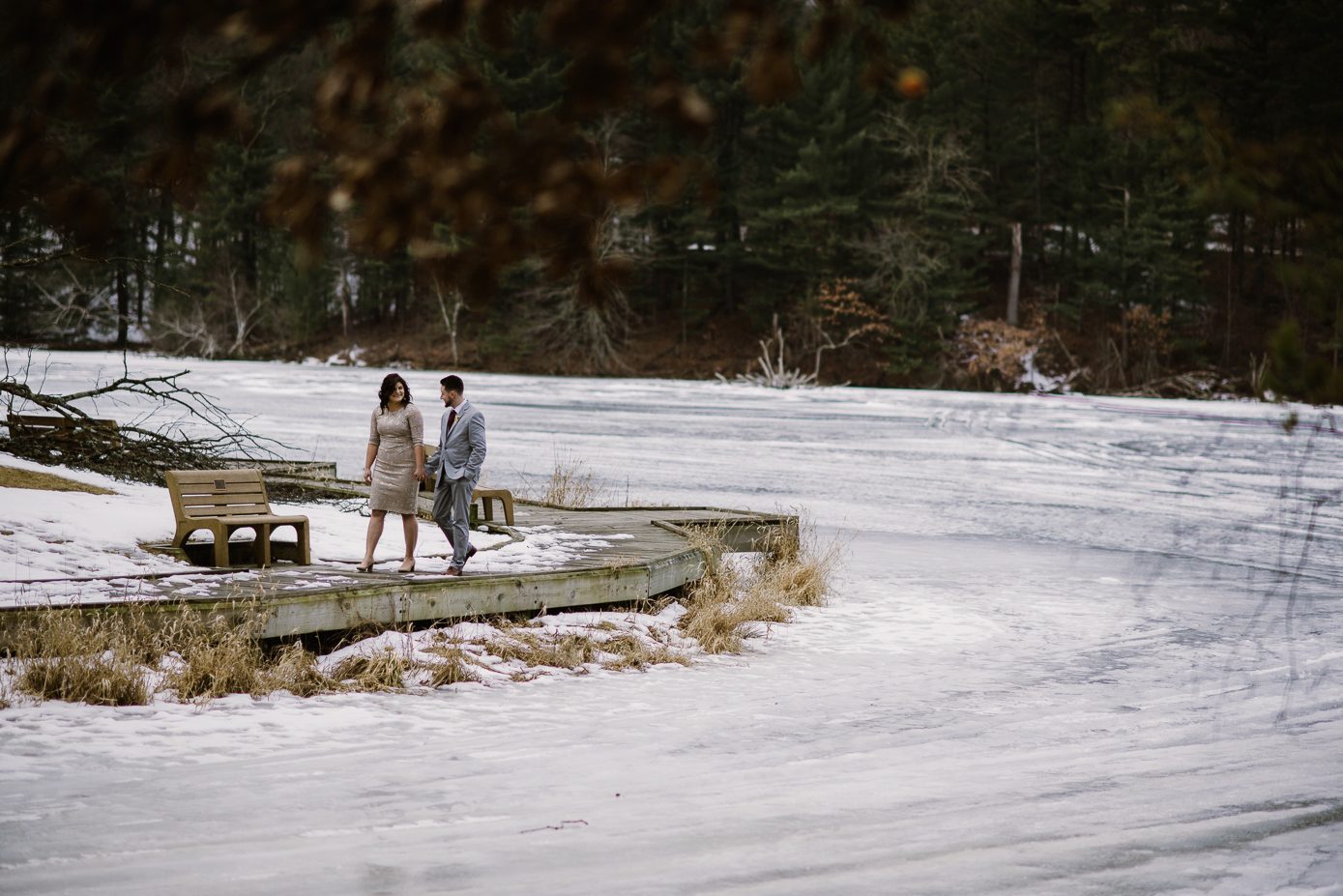 Wisconsin elopement at Mirror Lake State Park