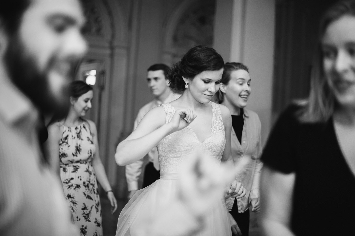 Dancing at wedding reception at Wisconsin Historical Society