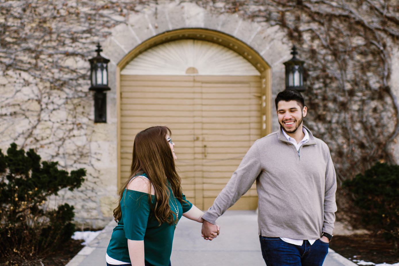 Wollersheim winery engagement with Sauk wedding photographer