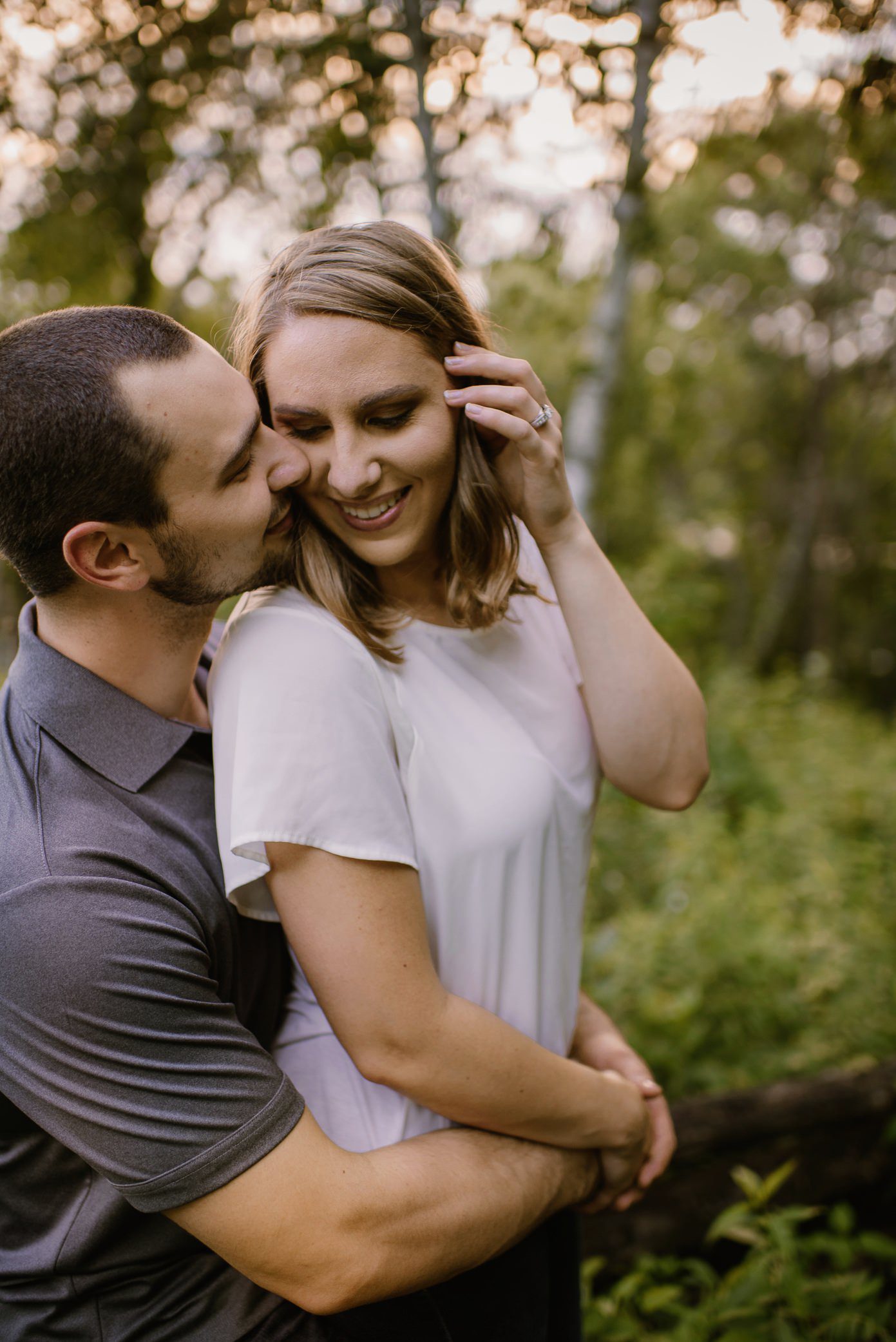 Engagement session at Indian Lake in Wisconsin