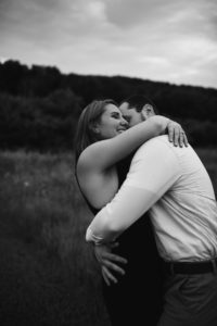 Evening engagement session at Indian Lake