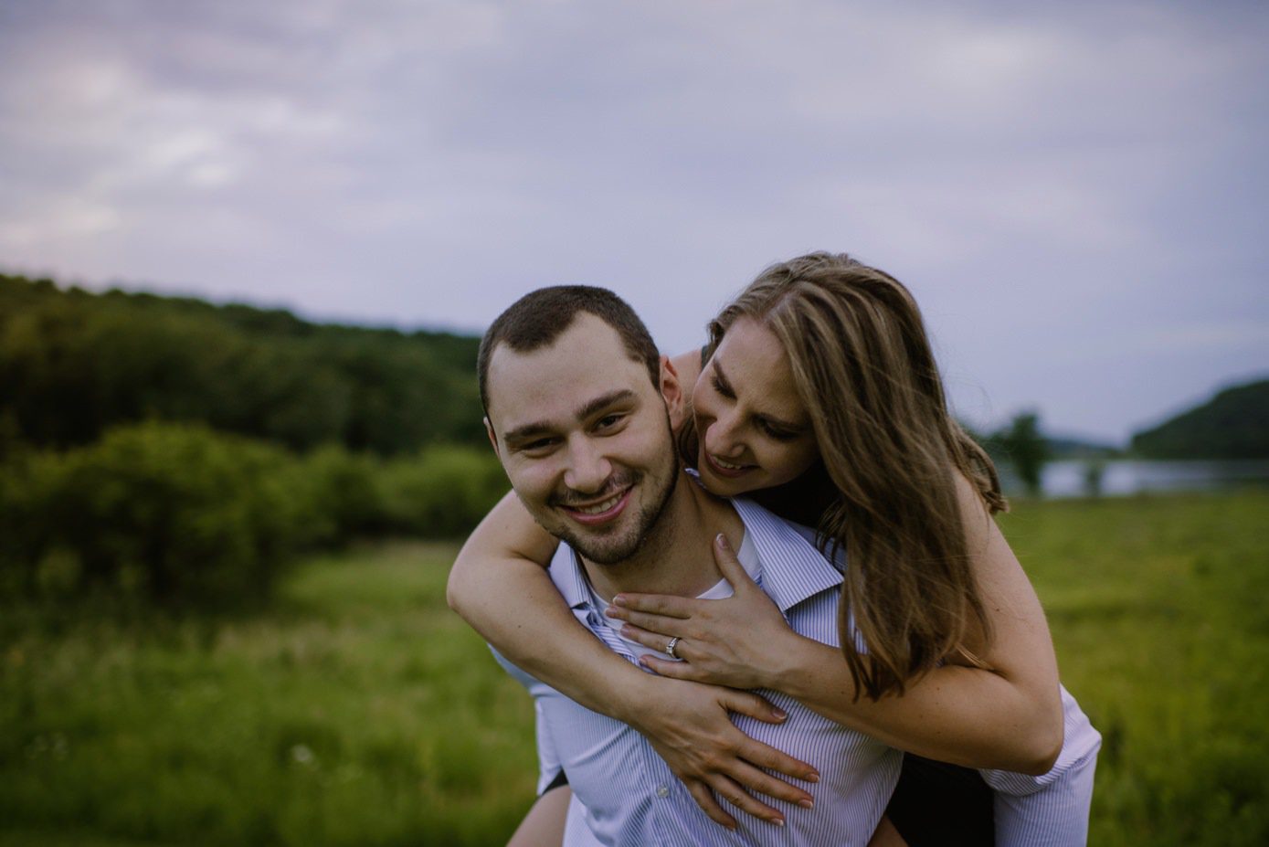 Piggy back ride at Indian Lake