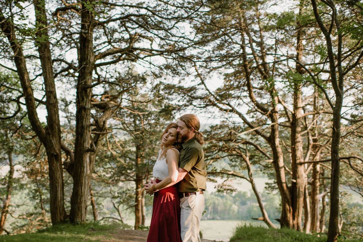 Wisconsin engagement session at Gibraltar Rock in Lodi