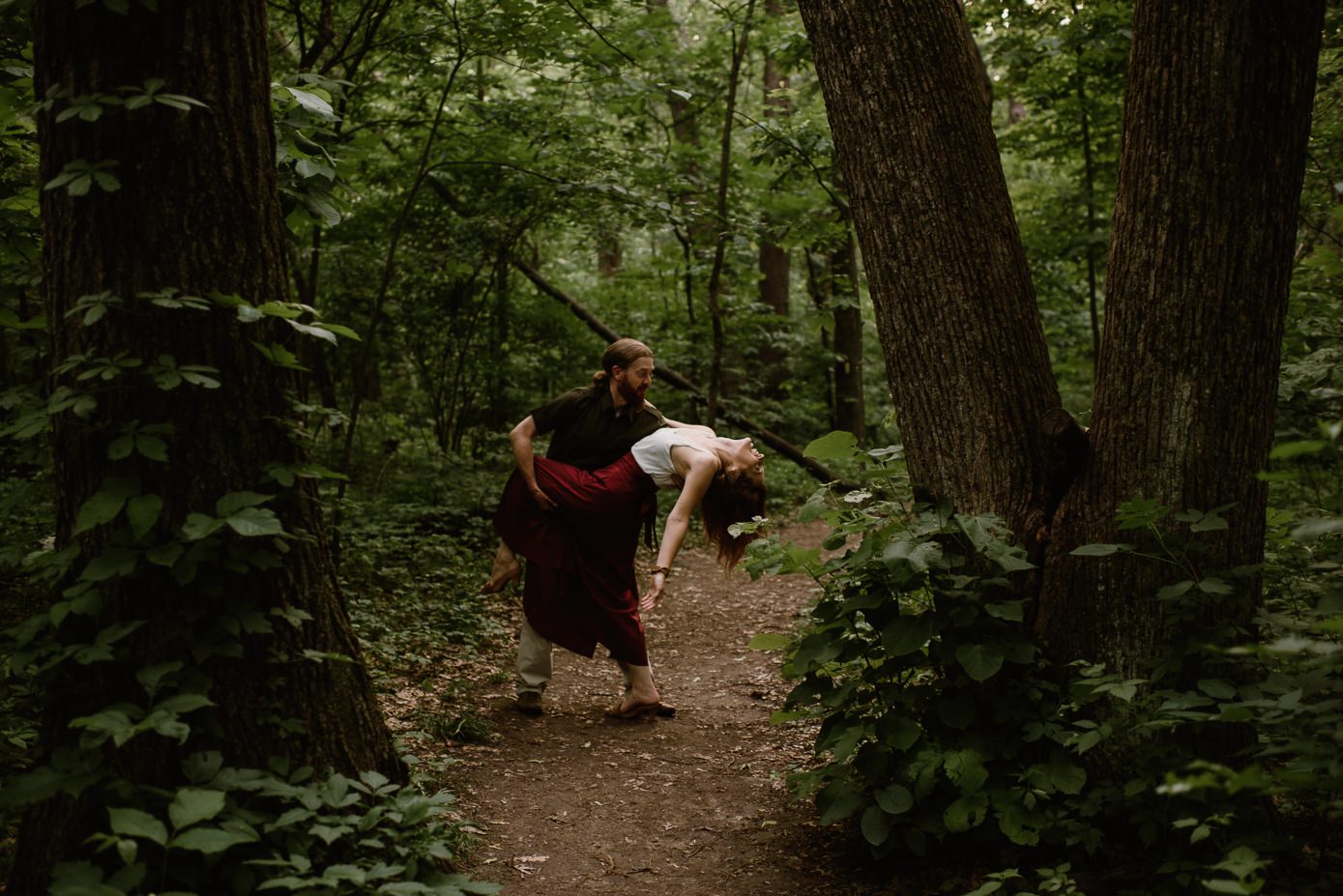 Couple dancing at Gibraltar Rock