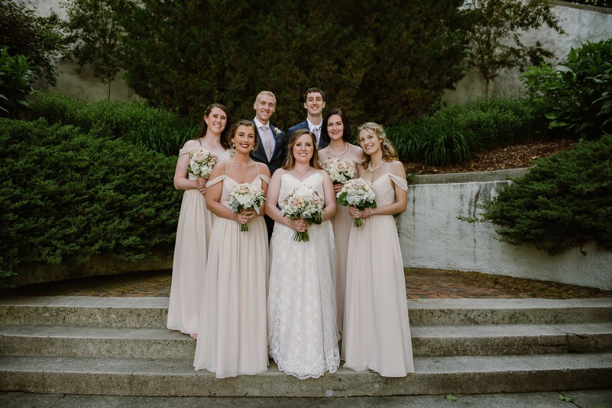Milwaukee wedding bridal party formals at Lake Park Milwaukee
