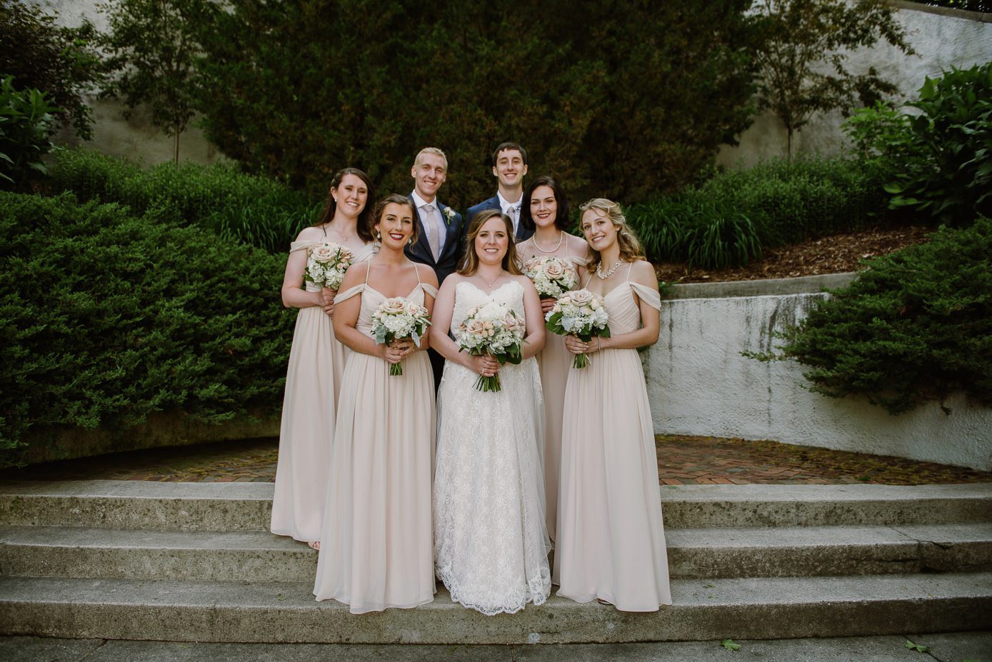 Milwaukee wedding bridal party formals at Lake Park Milwaukee