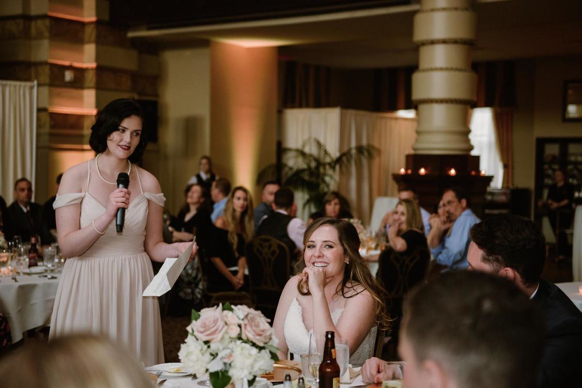 Wedding party toasts at the Grain Exchange
