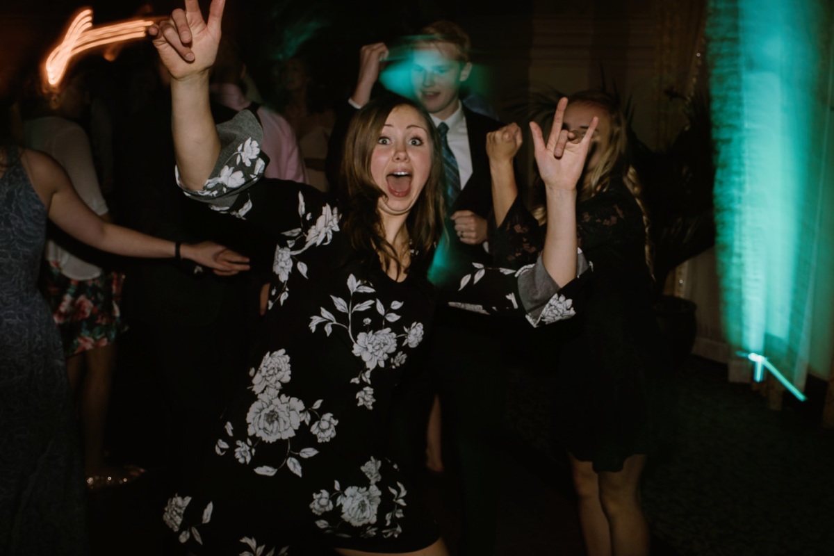 Wedding party dancing at The Grain Exchange