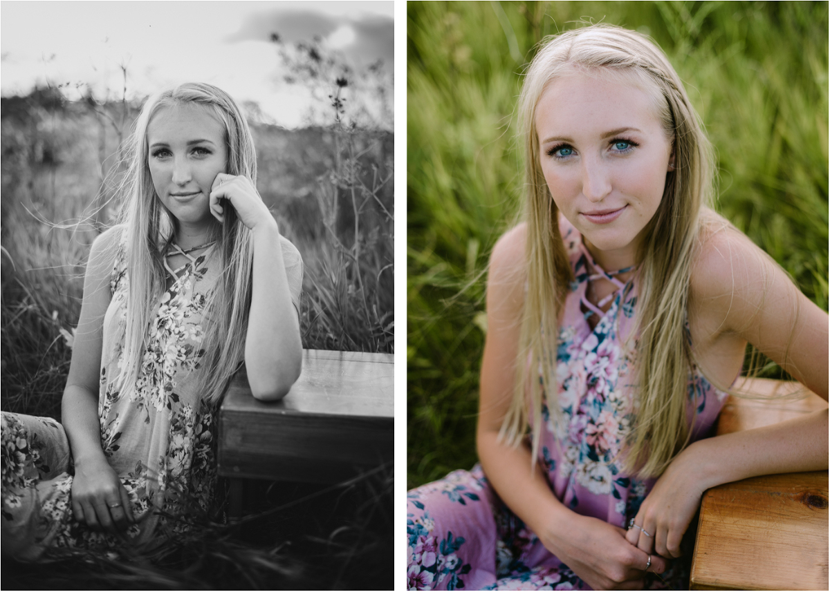 Madison senior pictures in country field