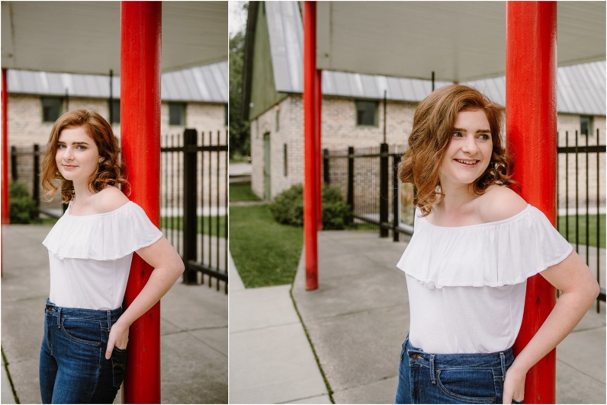 Colorful Baraboo senior pictures by Circus World Museum