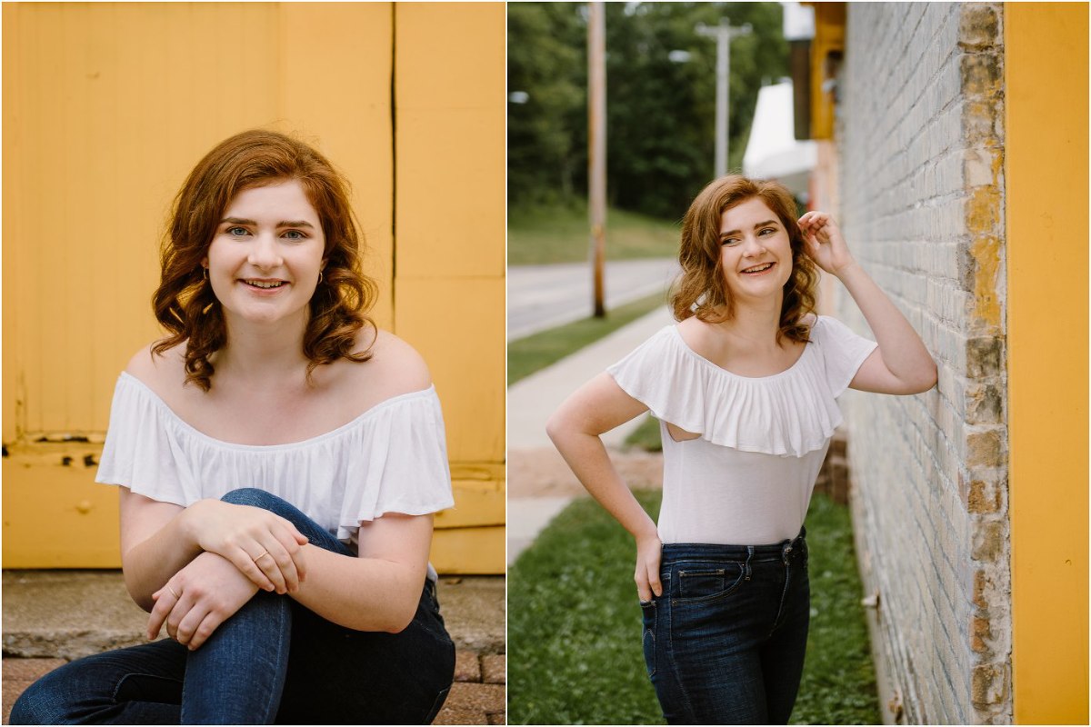 Colorful Baraboo senior pictures by Circus World Museum