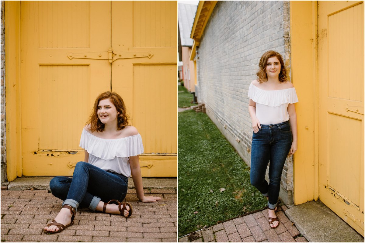 Colorful Baraboo senior pictures by Circus World Museum