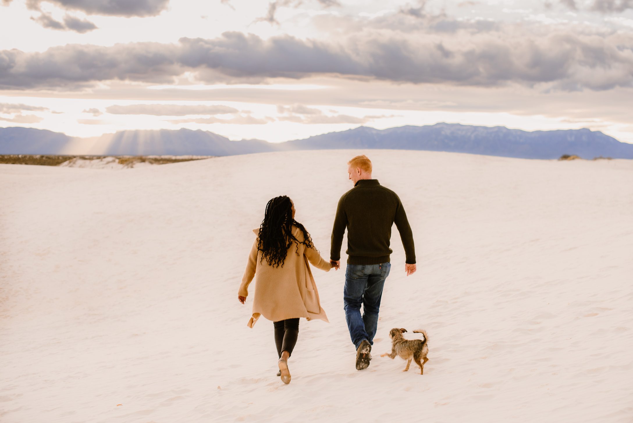 Couples session in desert