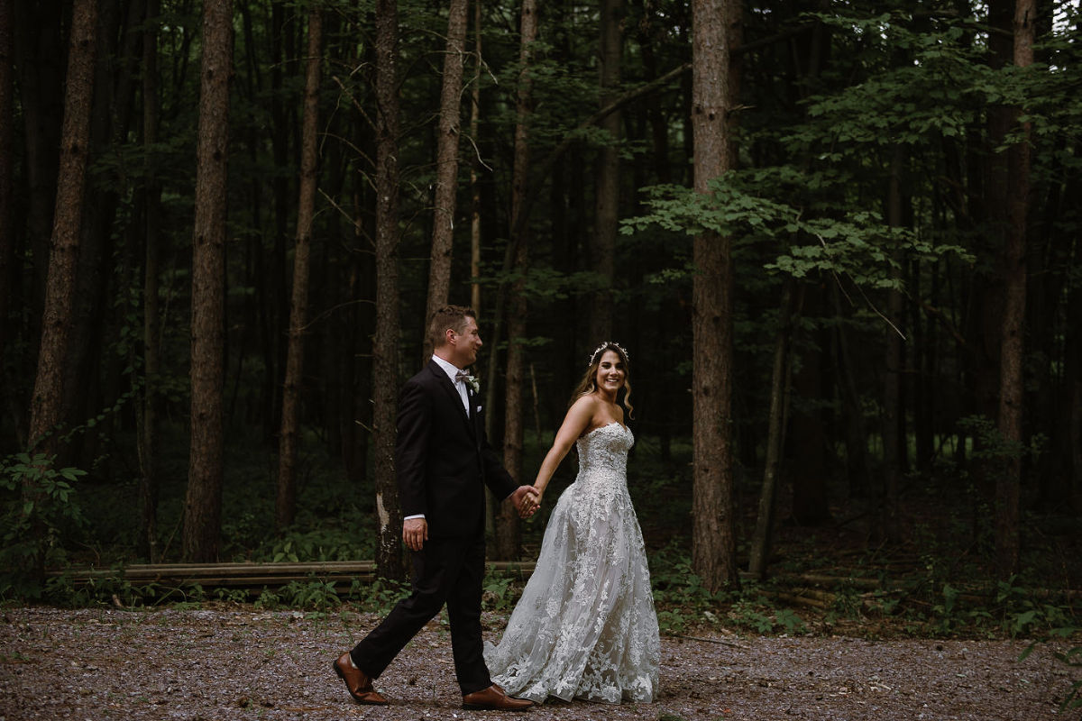 Wisconsin Dells Wedding in the woods
