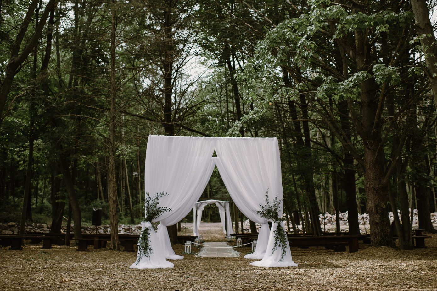Wedding in the woods Wisconsin