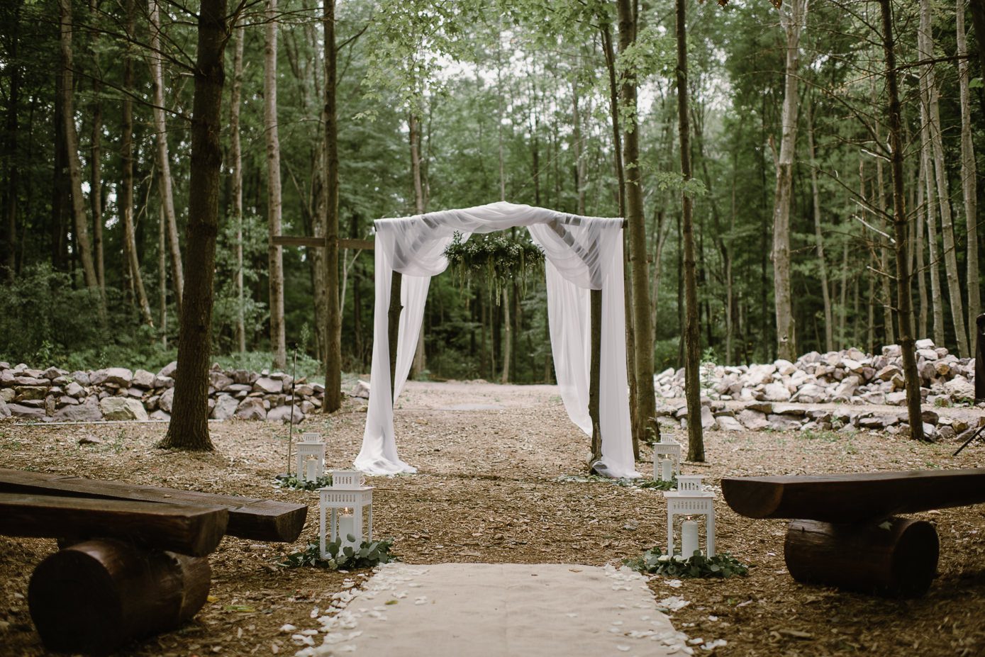 Wedding in the woods Wisconsin