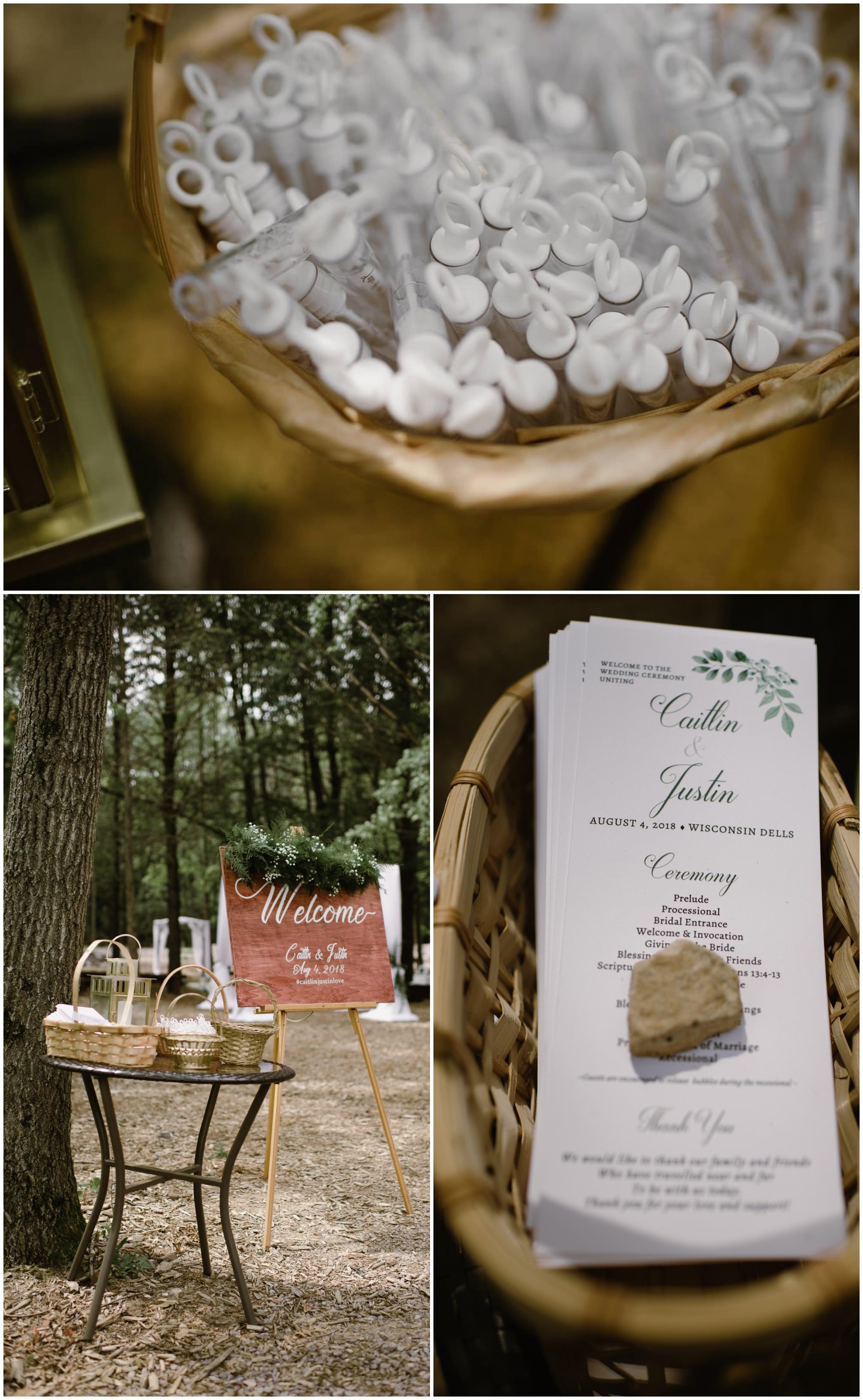 Wisconsin Dells Wedding in the woods