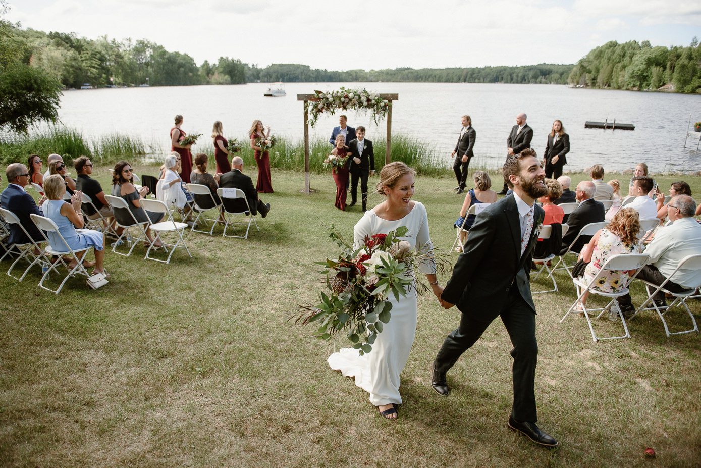 Bride and groom just married photo
