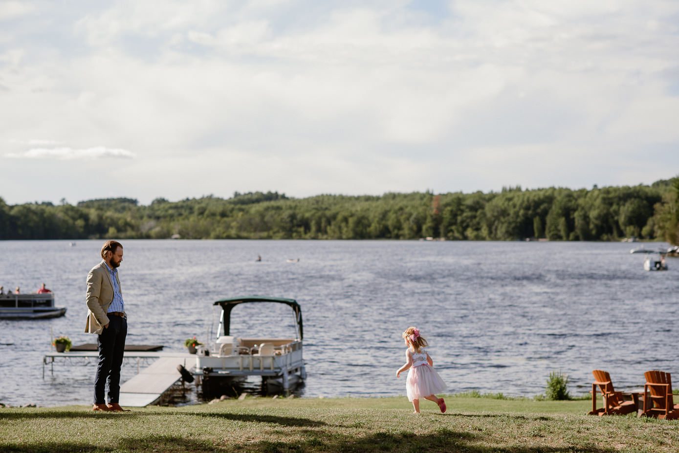 Backyard wedding on Gilas Lake