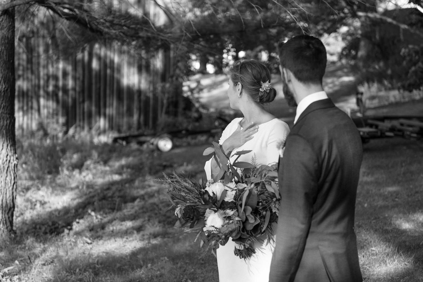 Candid style wedding portraits