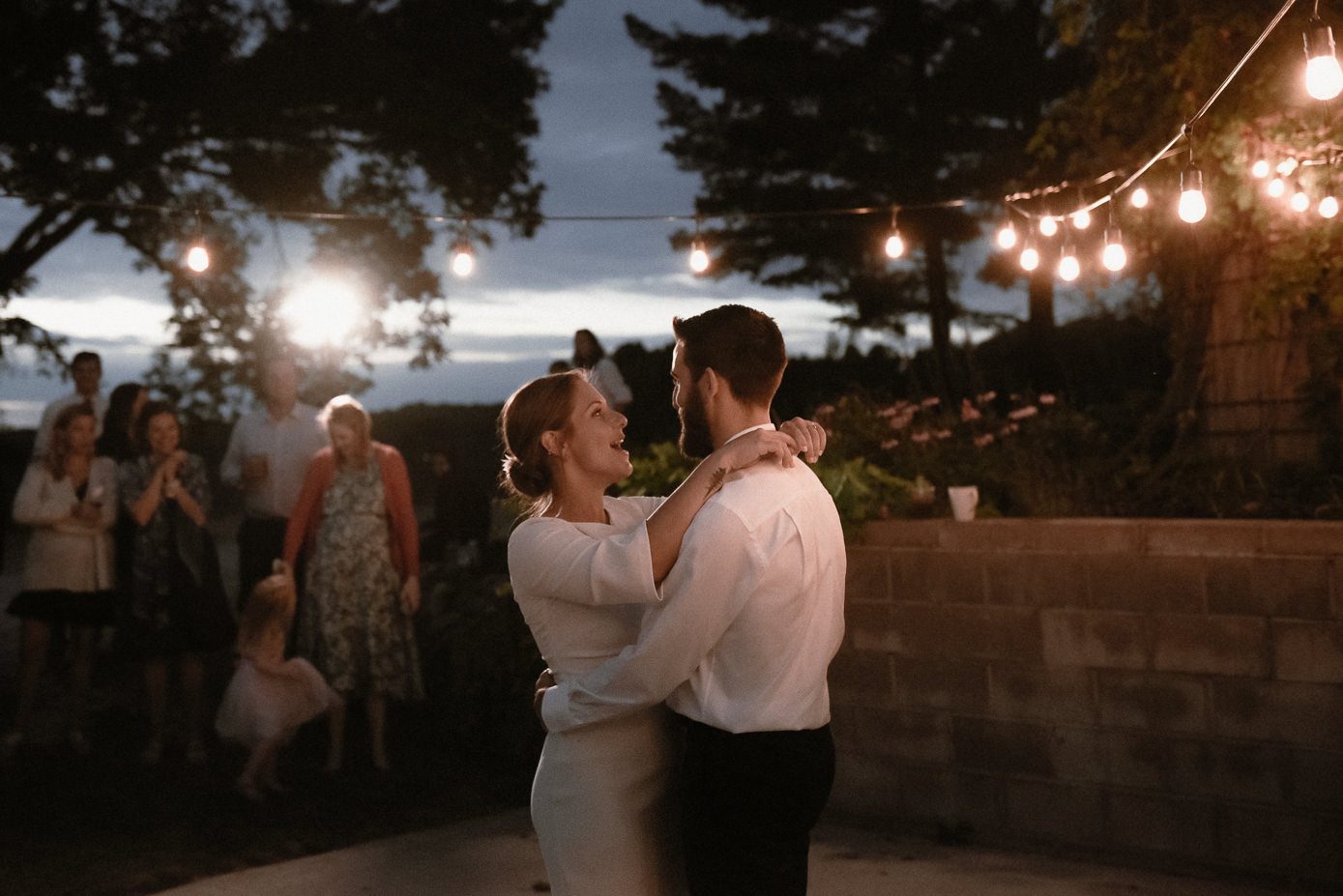 Bride and groom first dance.