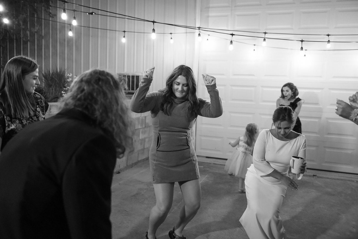 dancing at night wedding