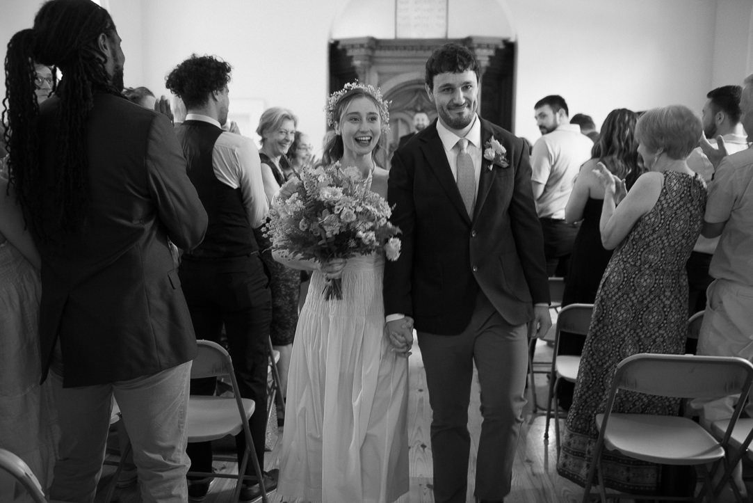 documentary style wedding photos at Gates of Heaven, a small historic wedding chapel in Madison Wisconsin