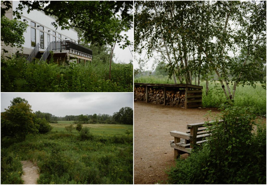 Rainy day wedding at Gordon Bubolz Wisconsin