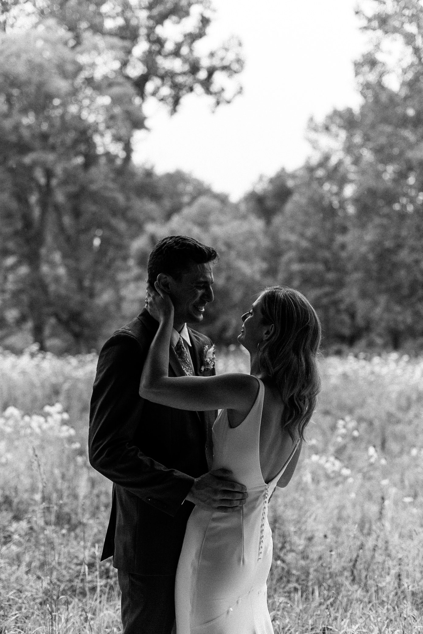 Bride and groom Bubolz Preserve